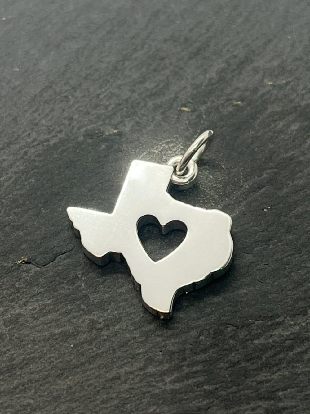 James Avery S925 Sterling Silver Texas State Heart Charm